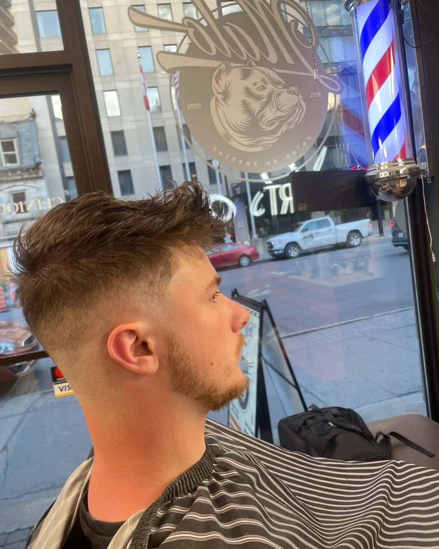 A cut at the window